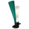 Italian Emerald Green Glass and White Table Lamp, 1980s 1