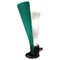 Italian Emerald Green Glass and White Table Lamp, 1980s, Image 1