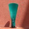 Italienische Tischlampe aus smaragdgrünem Glas & Weiß, 1980er 4
