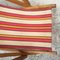 Small Mid-Century Italian Wood Deckchair with Original Fabric, 1950s, Image 2