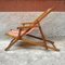 Petit Fauteuil Mid-Century en Bois avec Tissu Original, Italie, 1950s 5