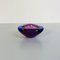 Mid-Century Modern Italian Triangular Purple Murano Glass Sommersi Series Bowl, 1970 4