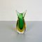 Mid-Century Modern Italian Green and Yellow Irregular Murano Glass Vase, 1970s 4