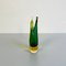 Mid-Century Modern Italian Green and Yellow Irregular Murano Glass Vase, 1970s 3