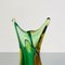 Mid-Century Modern Italian Green and Yellow Irregular Murano Glass Vase, 1970s 5