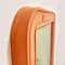 Space Age Italian Rectangular Salmon Plastic Mirror With Rounded Corners, 1970s, Image 8