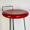 Mid-Century Modern Italian Set of High Red Metal Stools by Dada, 1980s, Image 8