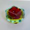 Mid-Century Modern Italian Irregular Red Murano Glass Ashtray, 1970s 2