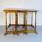 Italian Rectangular Light Wood Tables with Shapely Legs, 1900s, Set of 3 9