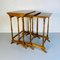 Italian Rectangular Light Wood Tables with Shapely Legs, 1900s, Set of 3 2