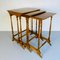 Italian Rectangular Light Wood Tables with Shapely Legs, 1900s, Set of 3 7