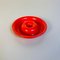 Italian Red Plastic 4632 \ 4636 Ashtray by Isao Hosoe for Kartell, 1971 4