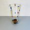 Mid-Century Modern Italian Acrylic Glass Umbrella Stand with Bronze Bowl, 1980s 6