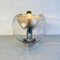 Italienische Mid-Century Modern Halbkugel Tischlampe aus Glas mit Bubbles Glas, 1970er 2