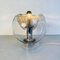 Mid-Century Modern Italian Hemispherical Glass Table Lamp with Bubbles Glass, 1970s, Image 2