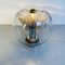 Lámpara de mesa semiesférica italiana Mid-Century de vidrio con burbujas, años 70, Imagen 5
