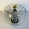 Mid-Century Modern Italian Hemispherical Glass Table Lamp with Bubbles Glass, 1970s 4