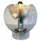 Mid-Century Modern Italian Hemispherical Glass Table Lamp with Bubbles Glass, 1970s 1