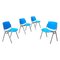 Mid-Century Italian Blue Chairs by Giancarlo Piretti for Castelli / Anonima Castelli, 1965, Set of 4, Image 1