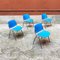 Mid-Century Italian Blue Chairs by Giancarlo Piretti for Castelli / Anonima Castelli, 1965, Set of 4, Image 3