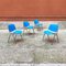 Blaue italienische Mid-Century Stühle von Giancarlo Piretti für Castelli / Anonima Castelli, 1965, 4er Set 2