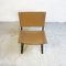 Postmoderner italienischer Stuhl aus schwarzem Metall & Haselnussleder, 1980er 3