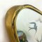 Mid-Century Italian Mirror with Irregular Brass Frame and Swallows Draw, 1950s 6