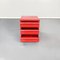 Mid-Century Italian Red 4602 Chest of Drawers by Fussell for Kartell, 1970s 5