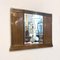 Italienischer Mid-Century Spiegel mit Holz & Messing Details, 1950er 6