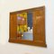 Mid-Century Italian Wood and Brass Details Dresser Mirror, 1950s 4