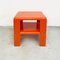 Space Age Italian Orange Plastic 4 Gatti Table by Mario Bellini for B&B, 1970s, Set of 2 5