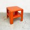 Space Age Italian Orange Plastic 4 Gatti Table by Mario Bellini for B&B, 1970s, Set of 2 2