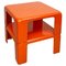 Space Age Italian Orange Plastic 4 Gatti Table by Mario Bellini for B&B, 1970s, Set of 2 1