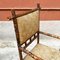 Antique Italian Colonial Bamboo and Original Fabric Chair with Armrests, 1910s 7