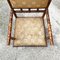 Antique Italian Colonial Bamboo and Original Fabric Chair with Armrests, 1910s 11