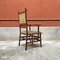 Antique Italian Colonial Bamboo and Original Fabric Chair with Armrests, 1910s 6