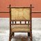 Antique Italian Colonial Bamboo and Original Fabric Chair with Armrests, 1910s 13