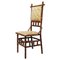 Antiker italienischer Stuhl aus kolonialem Bambus & Originalstoff, 1910er 1