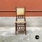 Antiker italienischer Stuhl aus kolonialem Bambus & Originalstoff, 1910er 5