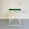 Mid-Century Modern Italian Green and White Stool with Irregular Metal Base, 1970s 7