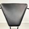 Italienische Mid-Century Stühle aus schwarzem Leder & Metall, 1980er, 4er Set 15