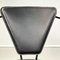 Mid-Century Italian Black Leather and Metal Chairs, 1980s, Set of 4, Image 15