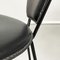 Mid-Century Italian Black Leather and Metal Chairs, 1980s, Set of 4 11