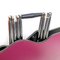 Post Modern Italian Red Wine and Chromed Steel Folding Table by Zero Disegno, 1980s 6