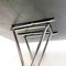 Post Modern Italian Red Wine and Chromed Steel Folding Table by Zero Disegno, 1980s 5