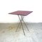 Tavolo pieghevole postmoderno in acciaio cromato e vino rosso di Zero Disegno, Italia, anni '80, Immagine 14