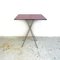 Post Modern Italian Red Wine and Chromed Steel Folding Table by Zero Disegno, 1980s 12