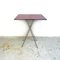 Post Modern Italian Red Wine and Chromed Steel Folding Table by Zero Disegno, 1980s, Image 12