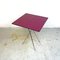 Post Modern Italian Red Wine and Chromed Steel Folding Table by Zero Disegno, 1980s, Image 13