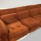 Mid-Century Italian Velvet and Steel Sofa, 1970s, Image 6